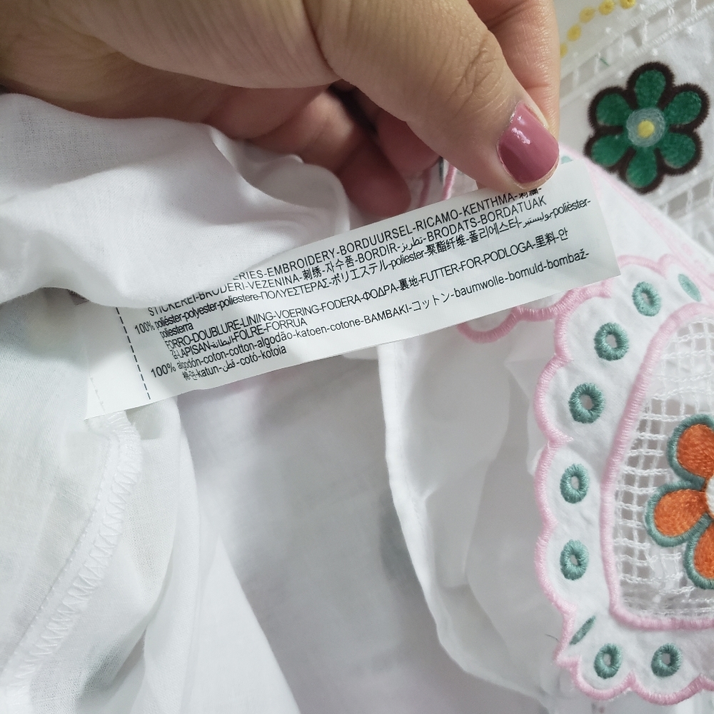 ZARA White Floral Crochet Embroidered Skort - Picture 13 of 13